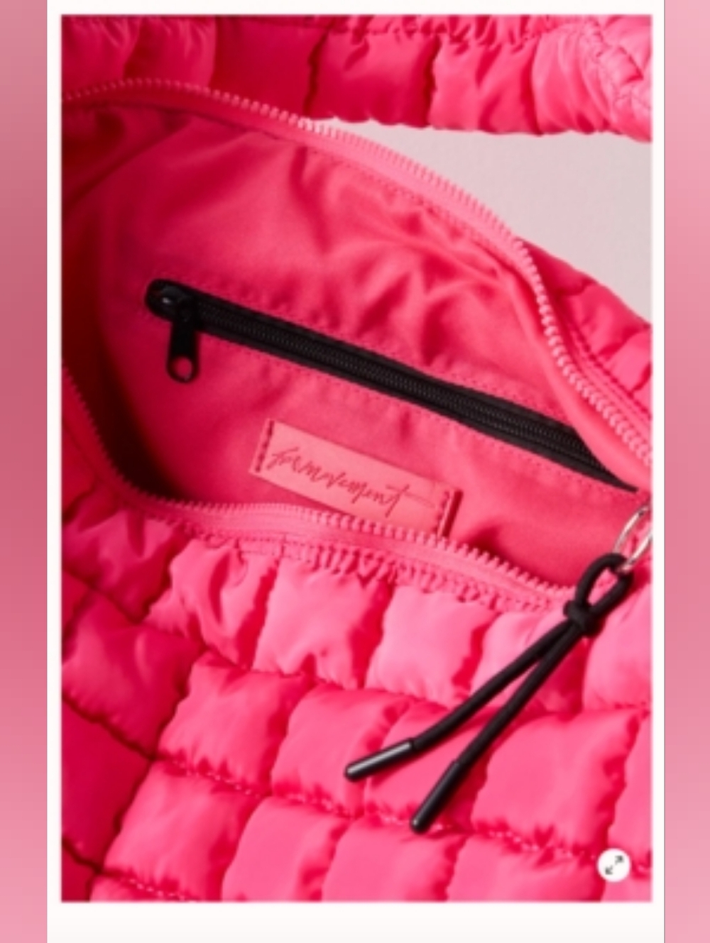 FP Movement Quilted Carryall Bag In Bubblegum Pink - Picture 2 of 4